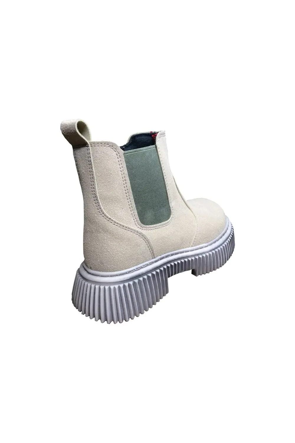 1087 Filet Unisex Erkek Ve Kız Çocuk Bot Bej Süet Yanı Lastikli v