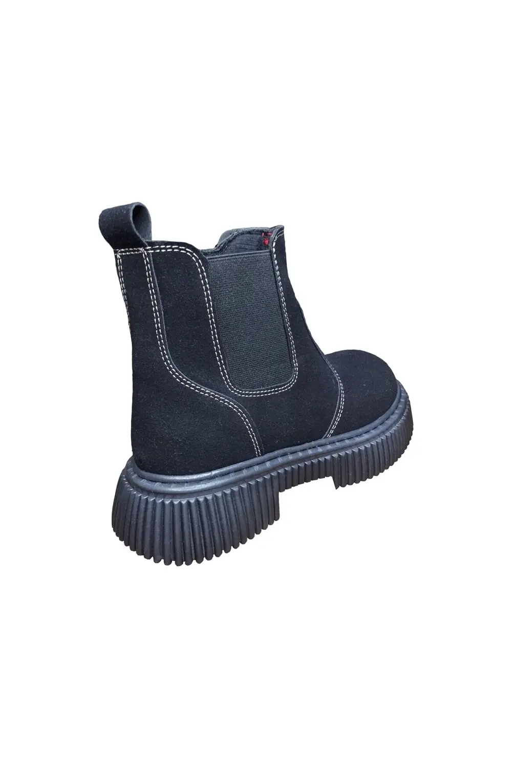 1087 Filet Unisex Erkek Ve Kız Çocuk Bot Siyah Süet Yanı Lastikli