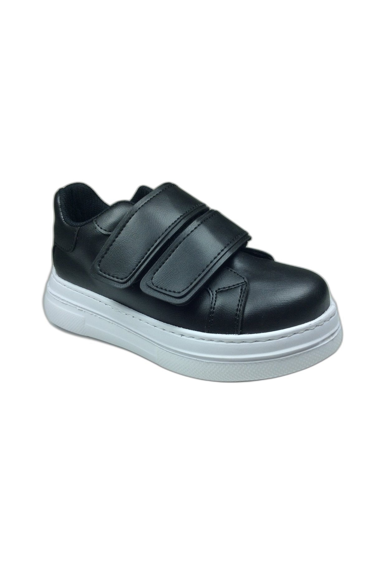 1087 Kız Çocuk siyah-beyaz Tbn Cırtlı Sneaker Spor Ayakkabı