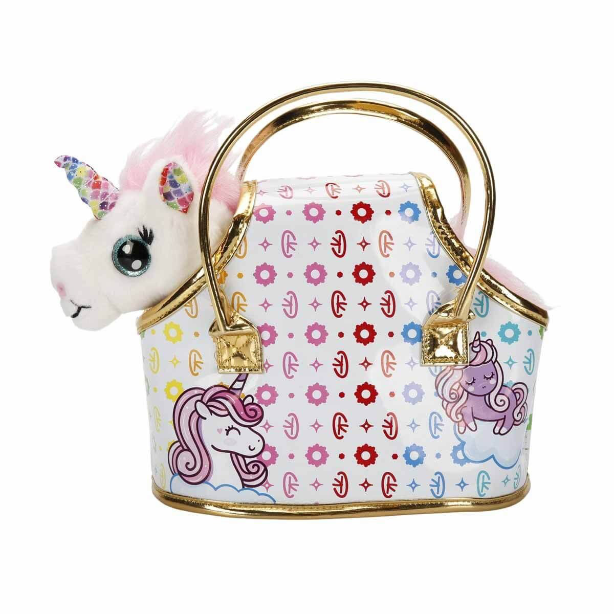 10873 Cutekins Taşıma Çantalı Peluş Unicorn Lou Lou