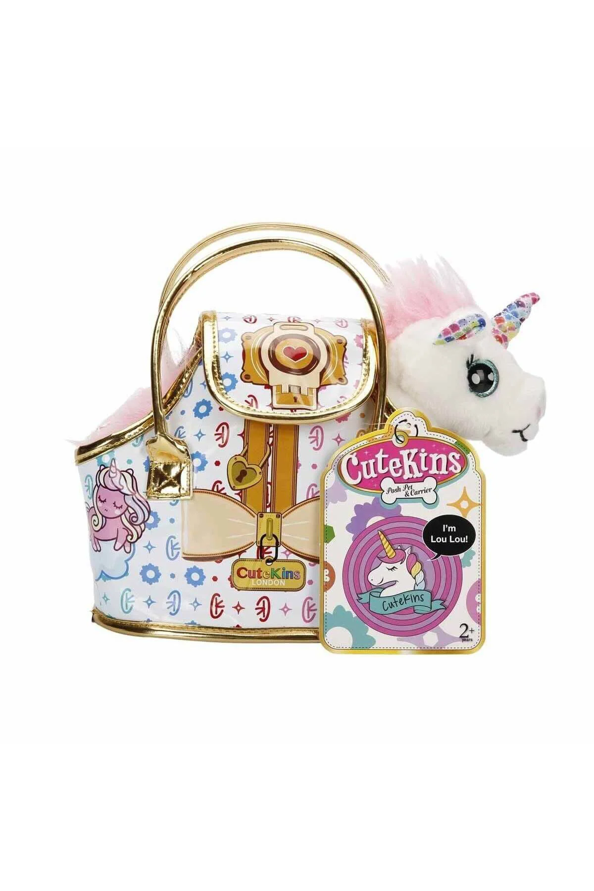 10873 Cutekins Taşıma Çantalı Peluş Unicorn Lou Lou-Sunman 10873 Cutekins Taşıma Çantalı Peluş Unicorn Lou Lou-Sunman