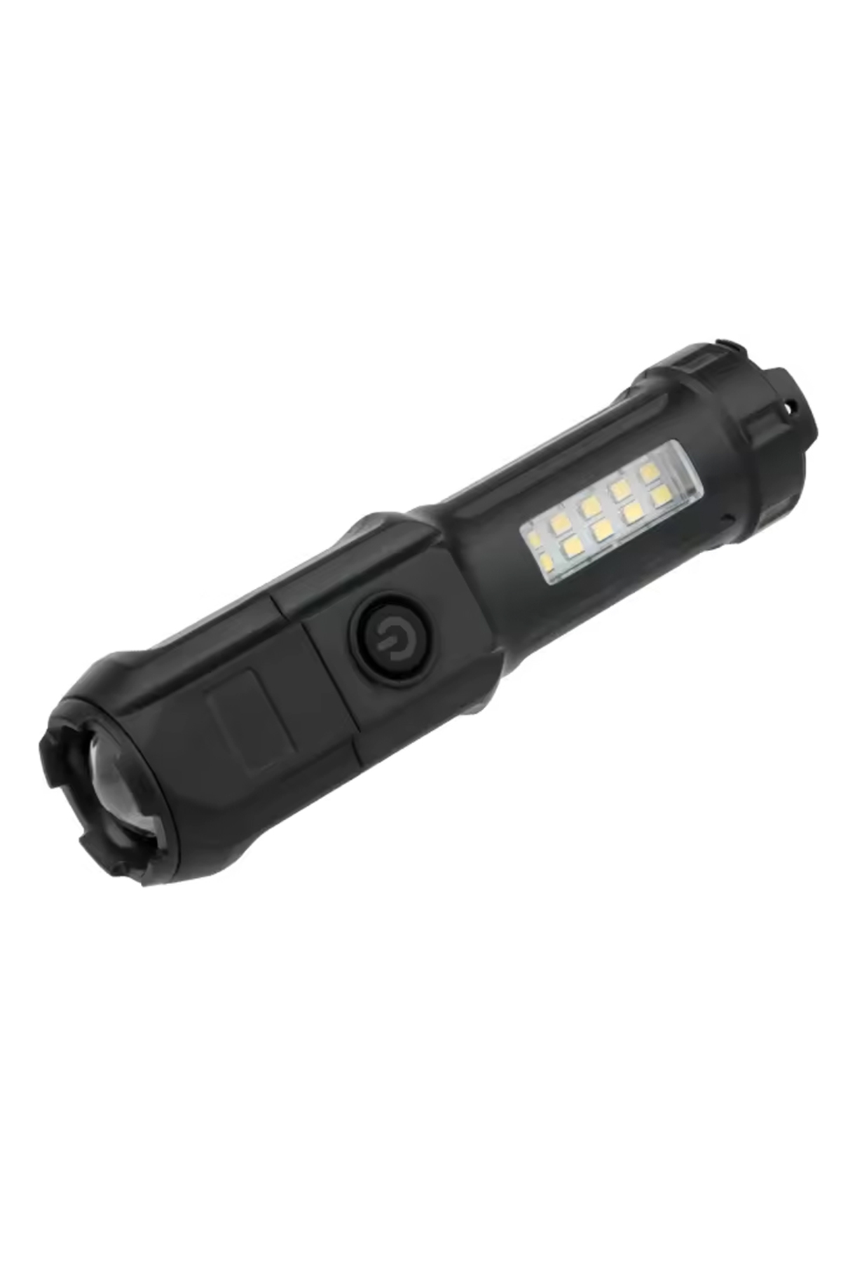 109-B ZOOMLU FLASH ÖZELLİKLİ SMD VE POWER LEDLİ ŞARJLI PLASTİK KASA EL FENERİ (POWERBANK ÖZELLİKLİ)