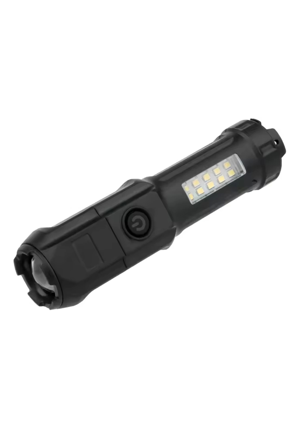 109-b Zoomlu Flash Özellikli Smd Ve Power Ledli Şarjlı Plastik Kasa El Feneri (POWERBANK ÖZELLİKLİ)
