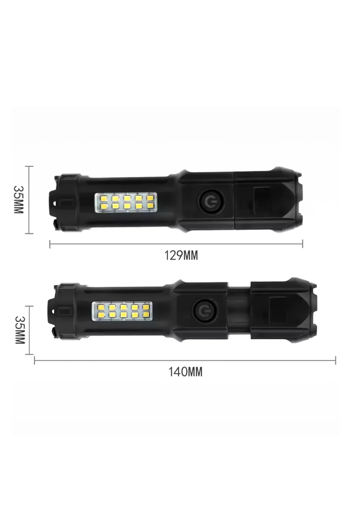 109-B ZOOMLU FLASH ÖZELLİKLİ SMD VE POWER LEDLİ ŞARJLI PLASTİK KA