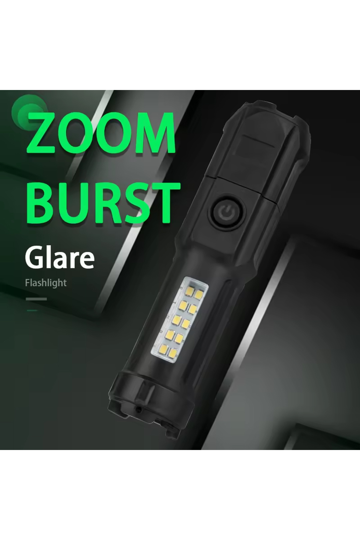 109-b Zoomlu Flash Özellikli Smd Ve Power Ledli Şarjli Plastik Kasa El Feneri (powerb