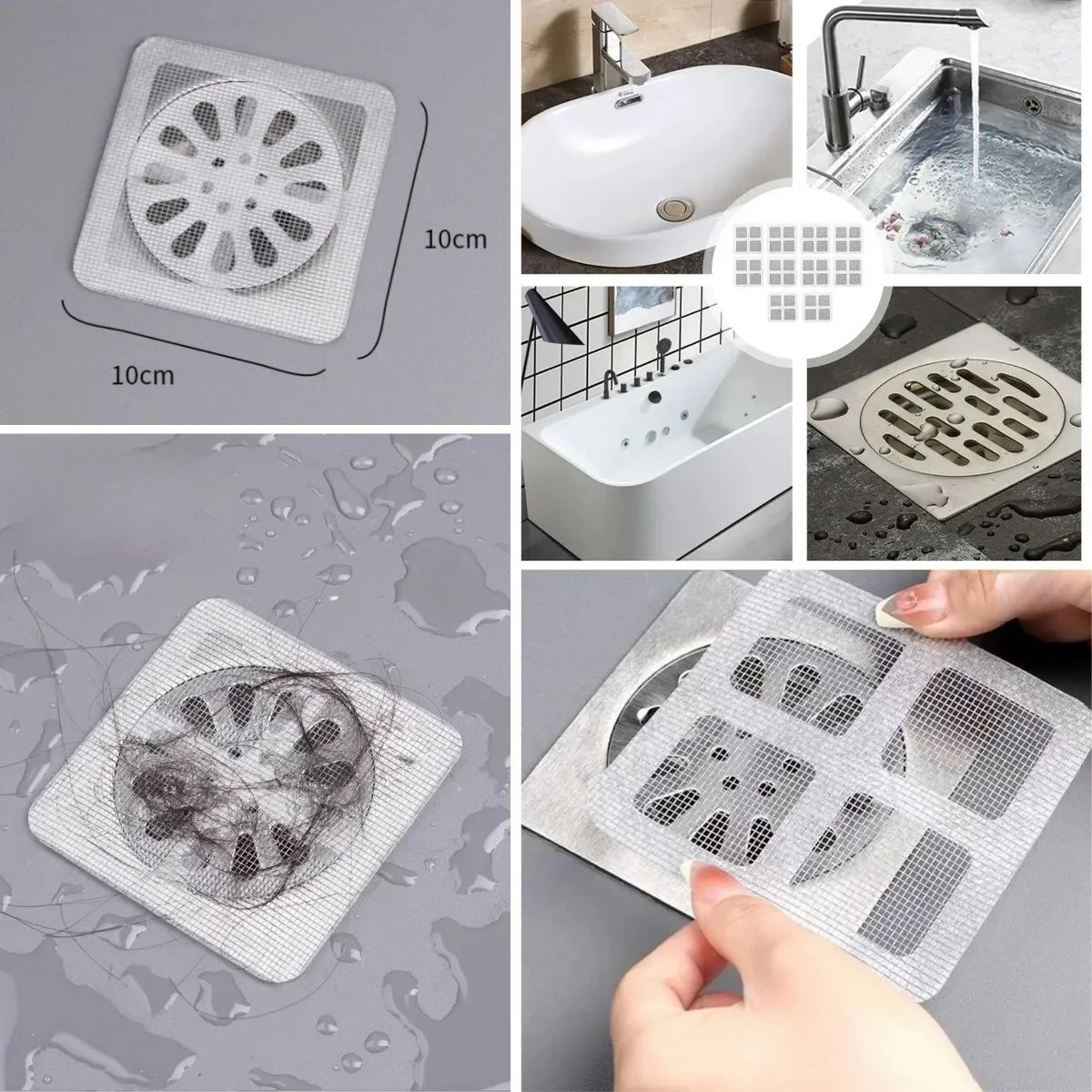 10&amp;#39;lu Banyo Ve Mıutfak Lavabo Koku Önleyici Ve Haşere Böcek Önleyici Gider Filtresi Bx40