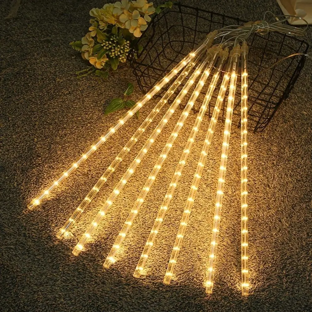 10'lu 45 cm Plastik Meteor LED USB 2M Kablo Sarı Renk Ağ 10'lu 45 cm Plastik Meteor LED USB 2M Kablo Sarı Renk Ağ