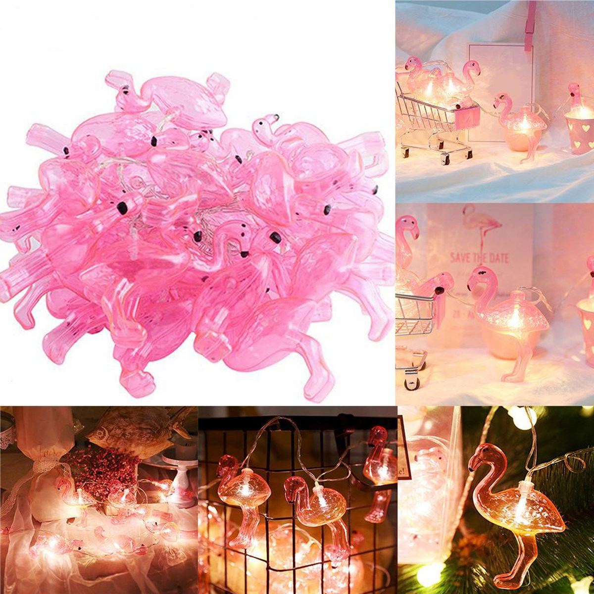 10'lu Pilli Led Flamingo Dekoratif Işık Zinciri Aydınlat 10'lu Pilli Led Flamingo Dekoratif Işık Zinciri Aydınlat