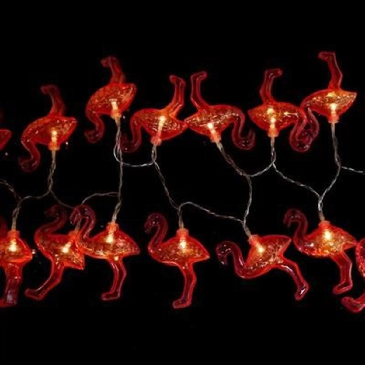 10&amp;apos;lu Pilli Led Flamingo Dekoratif Işık Zinciri Aydınlatma 1,5 Mt Bx40