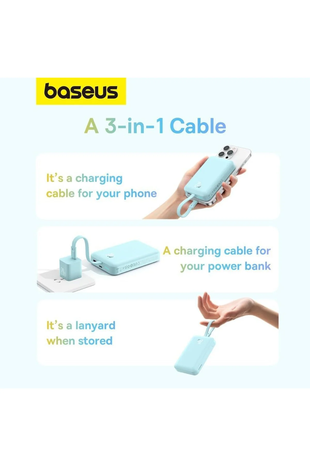 10KmAh Mini Power Bank-Mavi