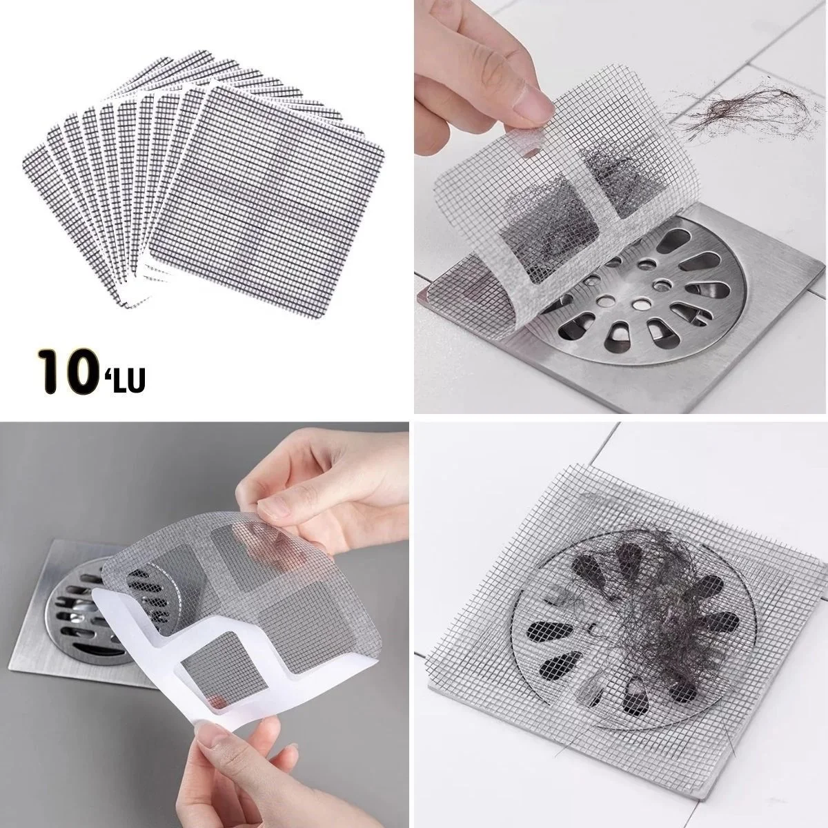 10'lu Banyo ve Mutfak Lavabo Koku Önleyici ve Haşere Böcek Önleyici Gider Filtresi 10'lu Banyo ve Mutfak Lavabo Koku Önleyici ve Haşere Böcek Önleyici Gider Filtresi