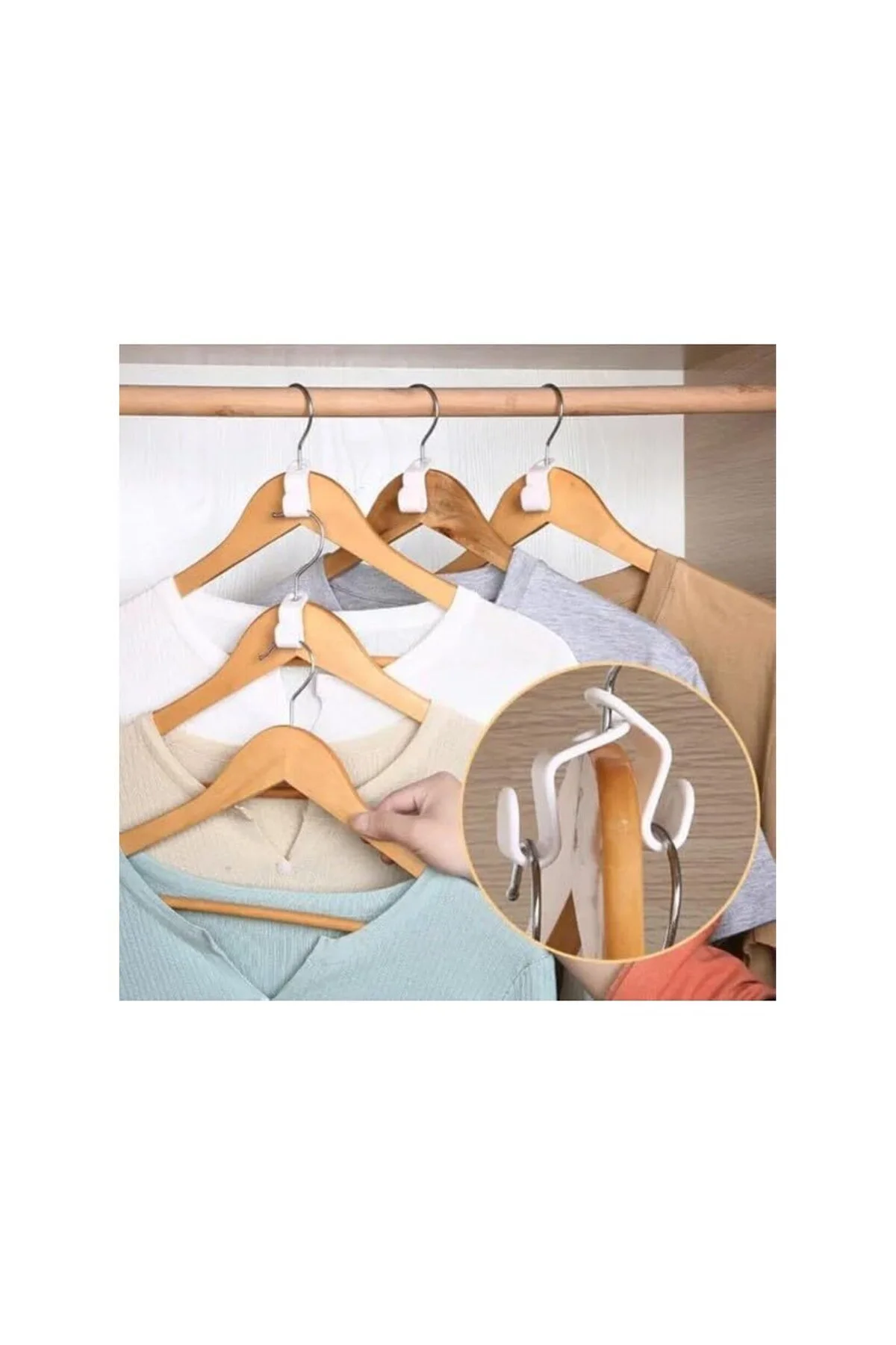 10'lu Çok Amaçlı Dolap Içi Düzenleyici Askı Kancası Organizeri – 