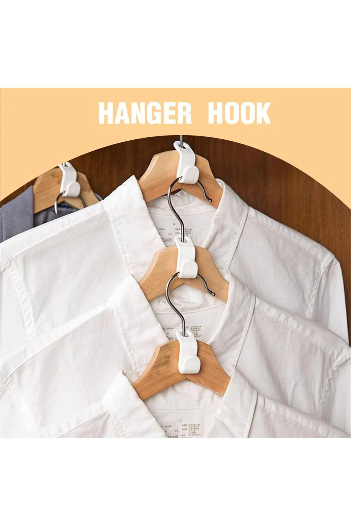 10'lu Çok Amaçlı Dolap Içi Düzenleyici Askı Kancası Organizeri – 