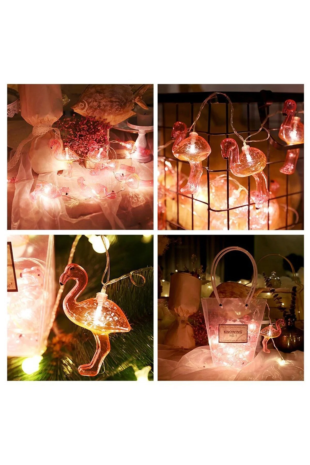 10'lu Pilli Led Flamingo Dekoratif Işık Zinciri Aydınlatma 1,5 Mt 10'lu Pilli Led Flamingo Dekoratif Işık Zinciri Aydınlatma 1,5 Mt