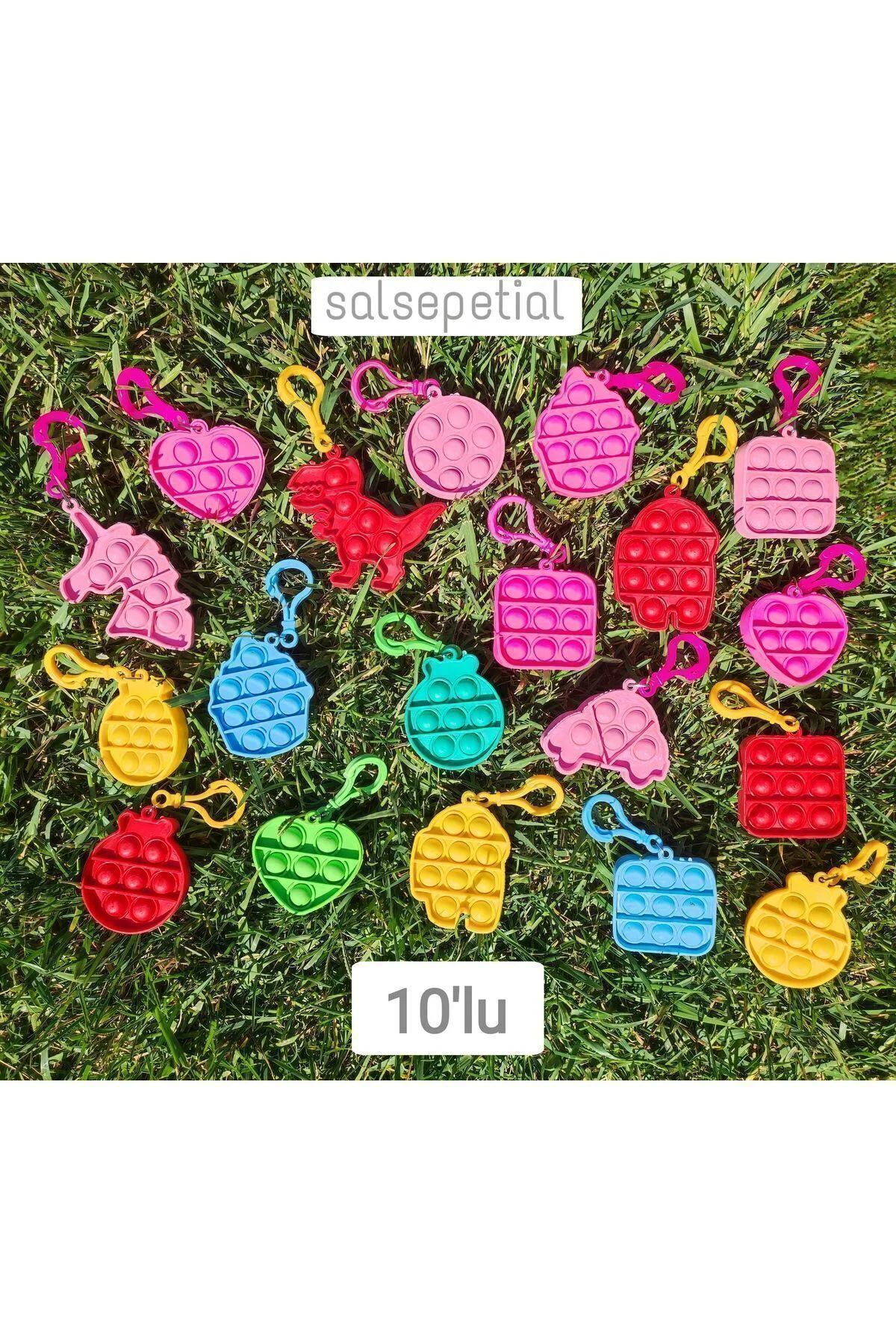 10'lu Popit Anahtarlık 10 Adet Hediyelik Popit Anahtarlık Doğum G