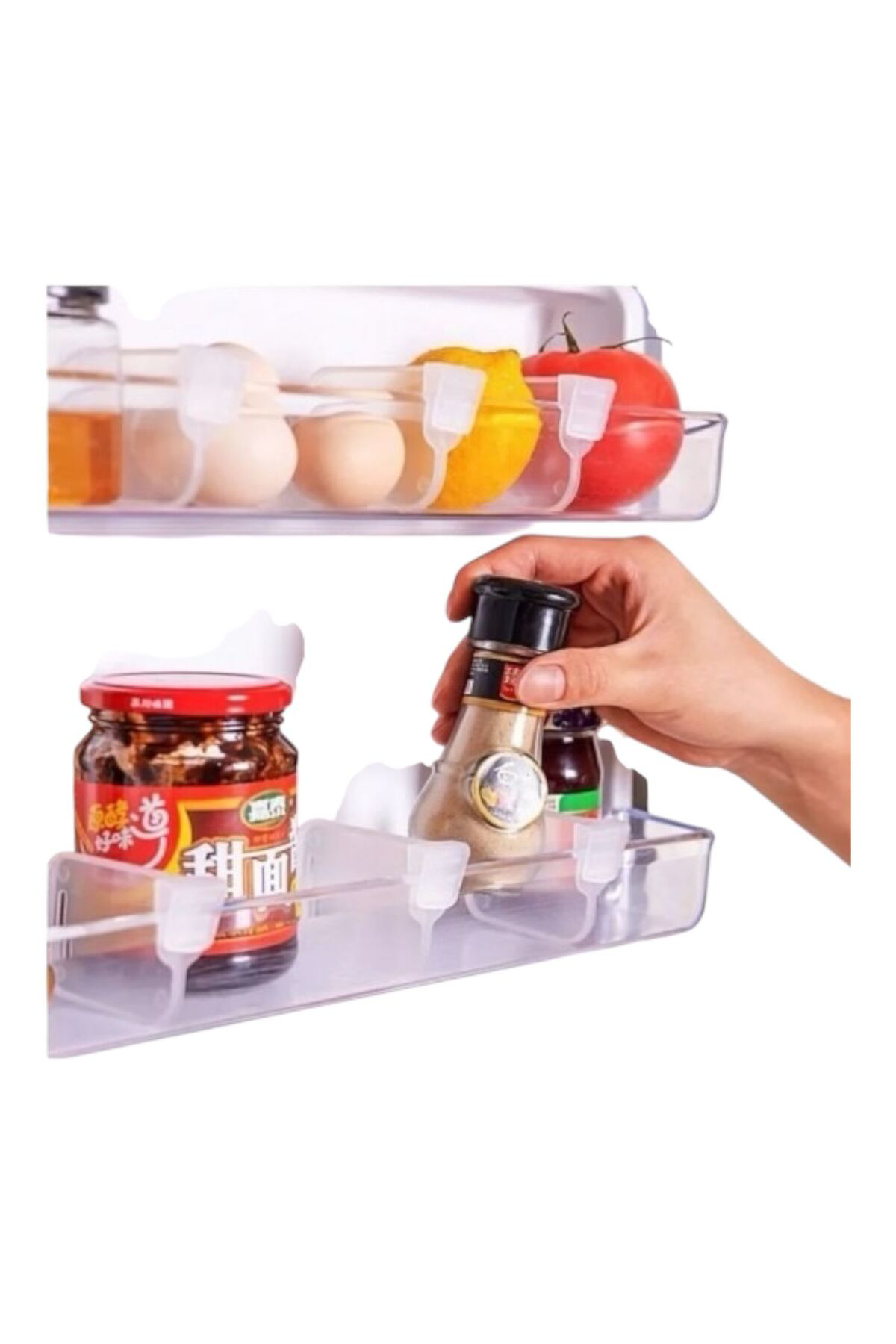10’lu Şeffaf Buzdolabı Raf Ayıracı Seti – Düzenleyici Bölme Organ