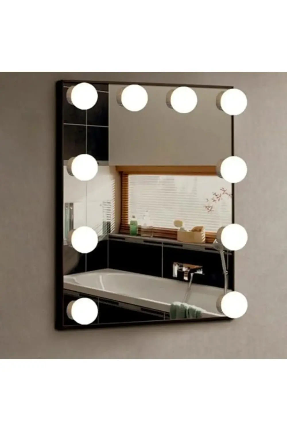 10'lu Set Makyaj Aynası Işığı Banyo Yatak Odası Işığı Hoolywood T