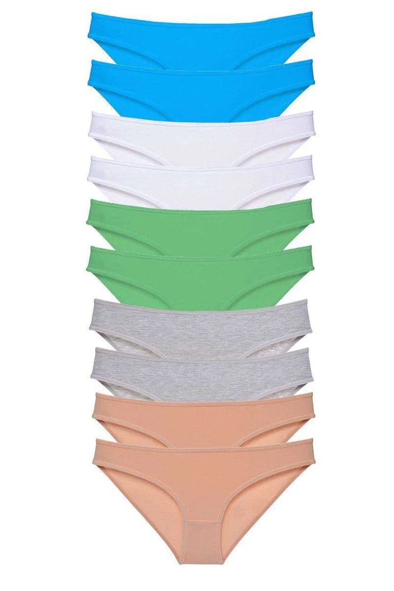 10'lu Süper Eko Set Likralı Kadın Slip - %95 Pamuklu Rahat Külot Seti (Ten/Gri/Beyaz/Yeşil/Mavi) Fiyatı, Yorumları ve Özellikleri