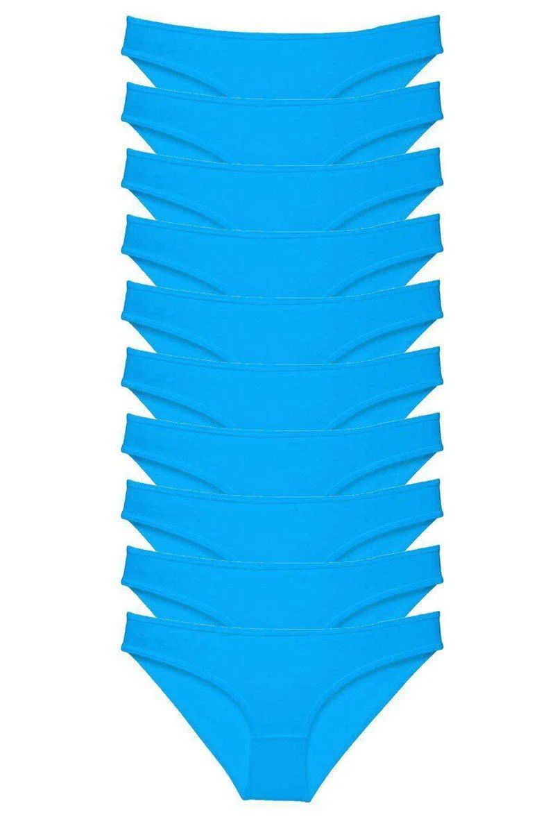 10'lu Süper Eko Set Likralı Kadın Slip Külot Mavi - %95 Pamuklu Günlük Külot Fiyatı, Yorumları ve Özellikleri