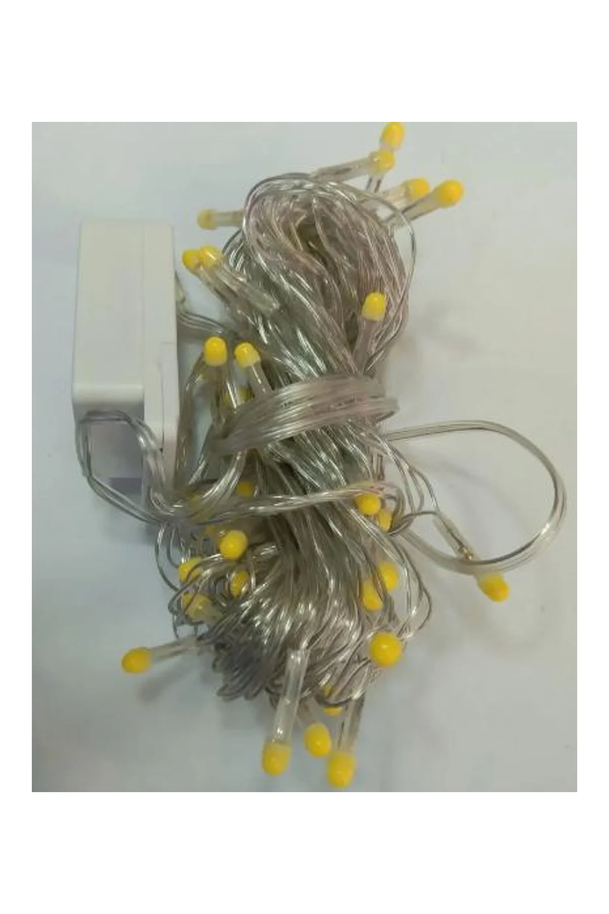 10m 100 Led Damla Uçlu Led Işık BEYAZ IŞIK Şeffaf Kablo