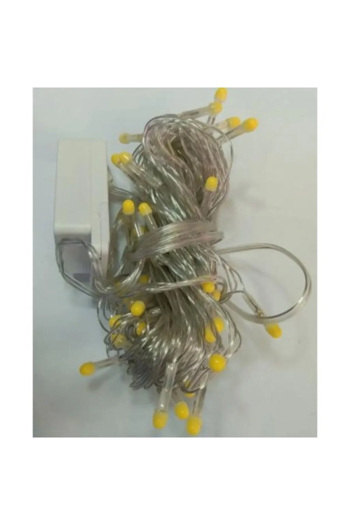 10m 100 Led Damla Uçlu Led Işık Beyaz Işık Şeffaf Kablo