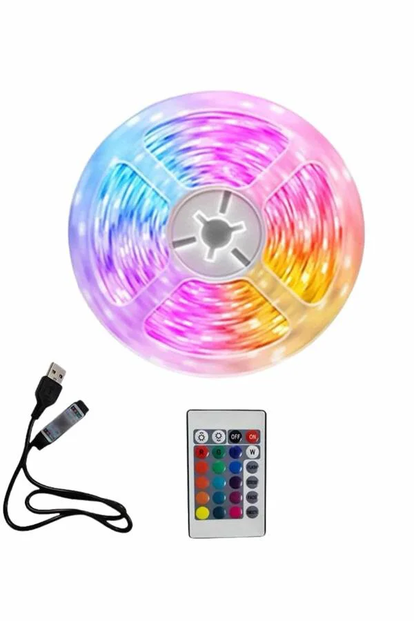 10M RGB Şerit Led İç Mekan Kumandalı - Renkli Döşeme Işıkları