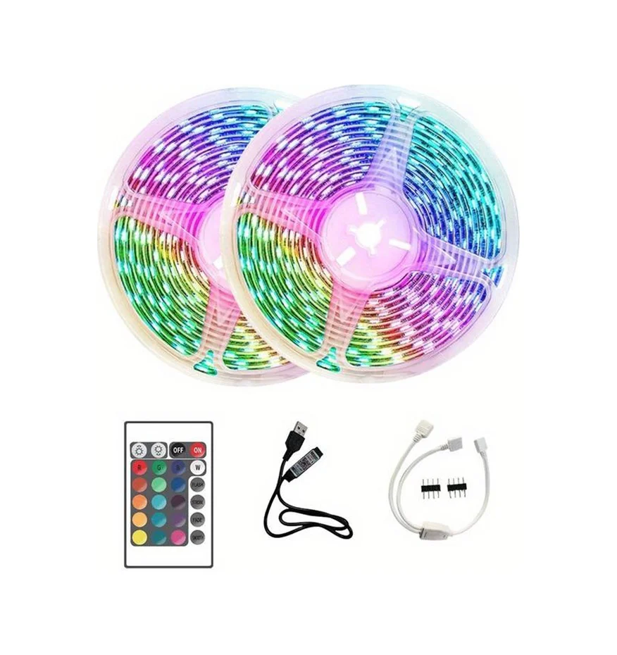 10m Şerit Led İç Mekan Renkli Rgb Şerit Led Kumandalı - Lisinya Diğer