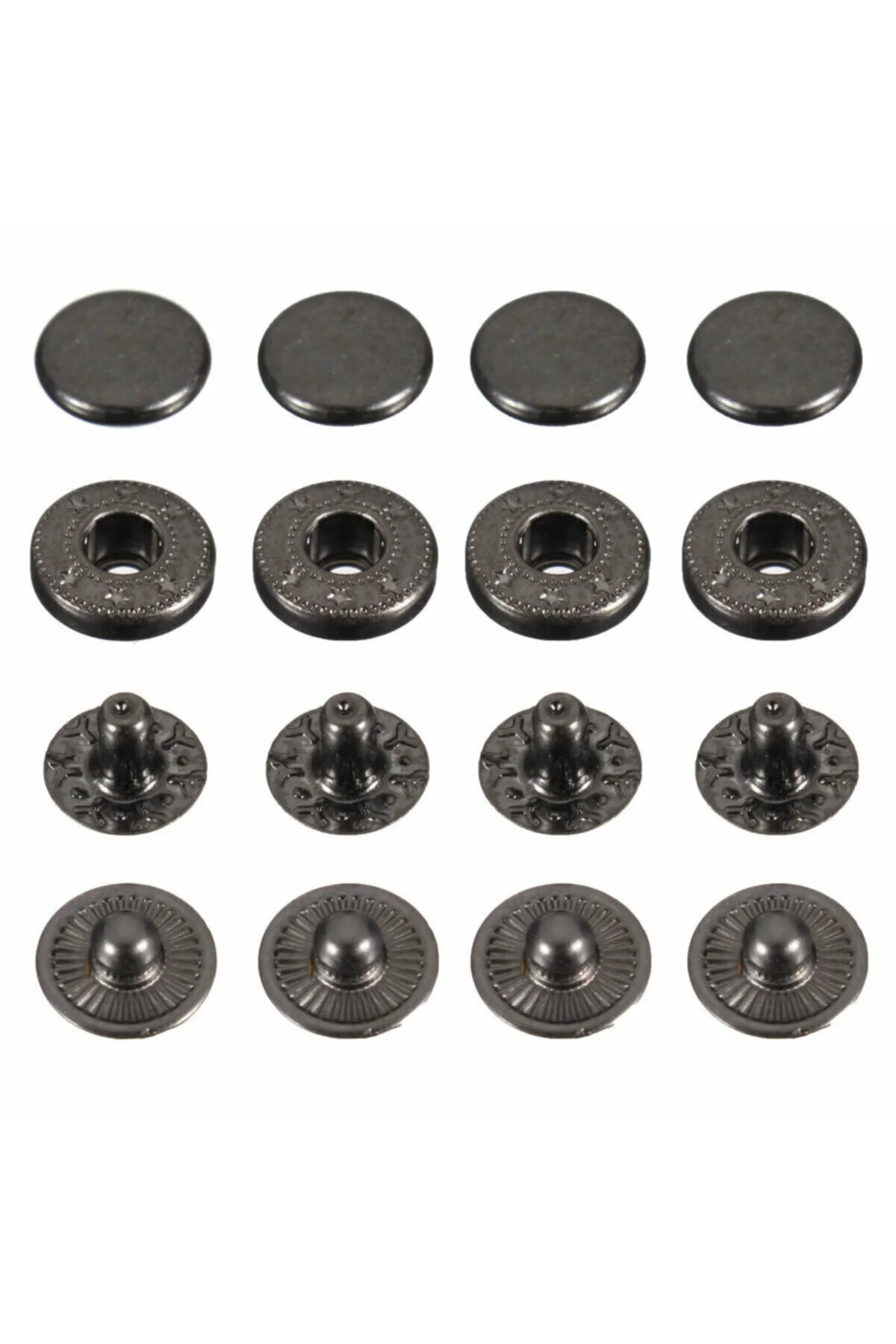 10mm Çıtçıt (vt2 Çıtçıt) 100 Adet Siyah