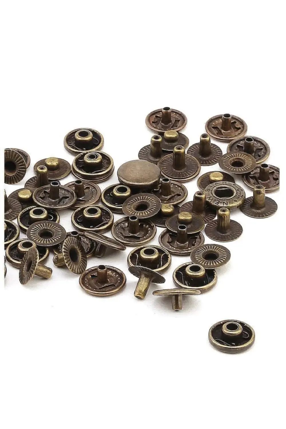 Tuhafiyecimiz 10Mm Çıtçıt (Vt2 Çıtçıt) 100 Adet Bronz