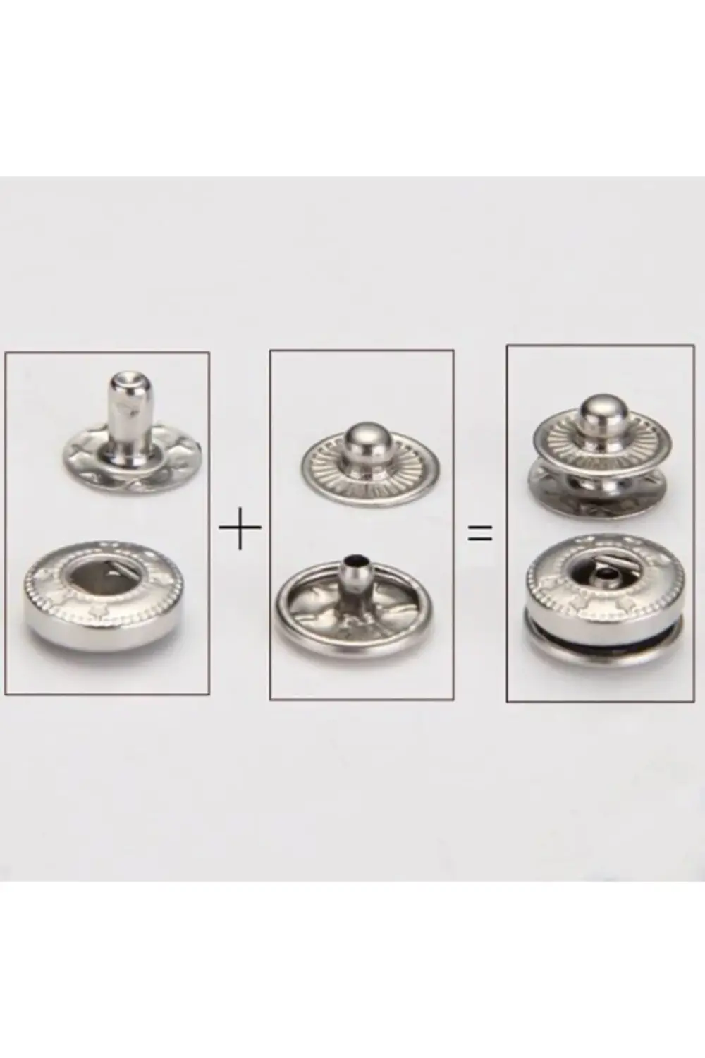 Tuhafiyecimiz 10Mm Çıtçıt (Vt2 Çıtçıt) 100 Adet Nikel