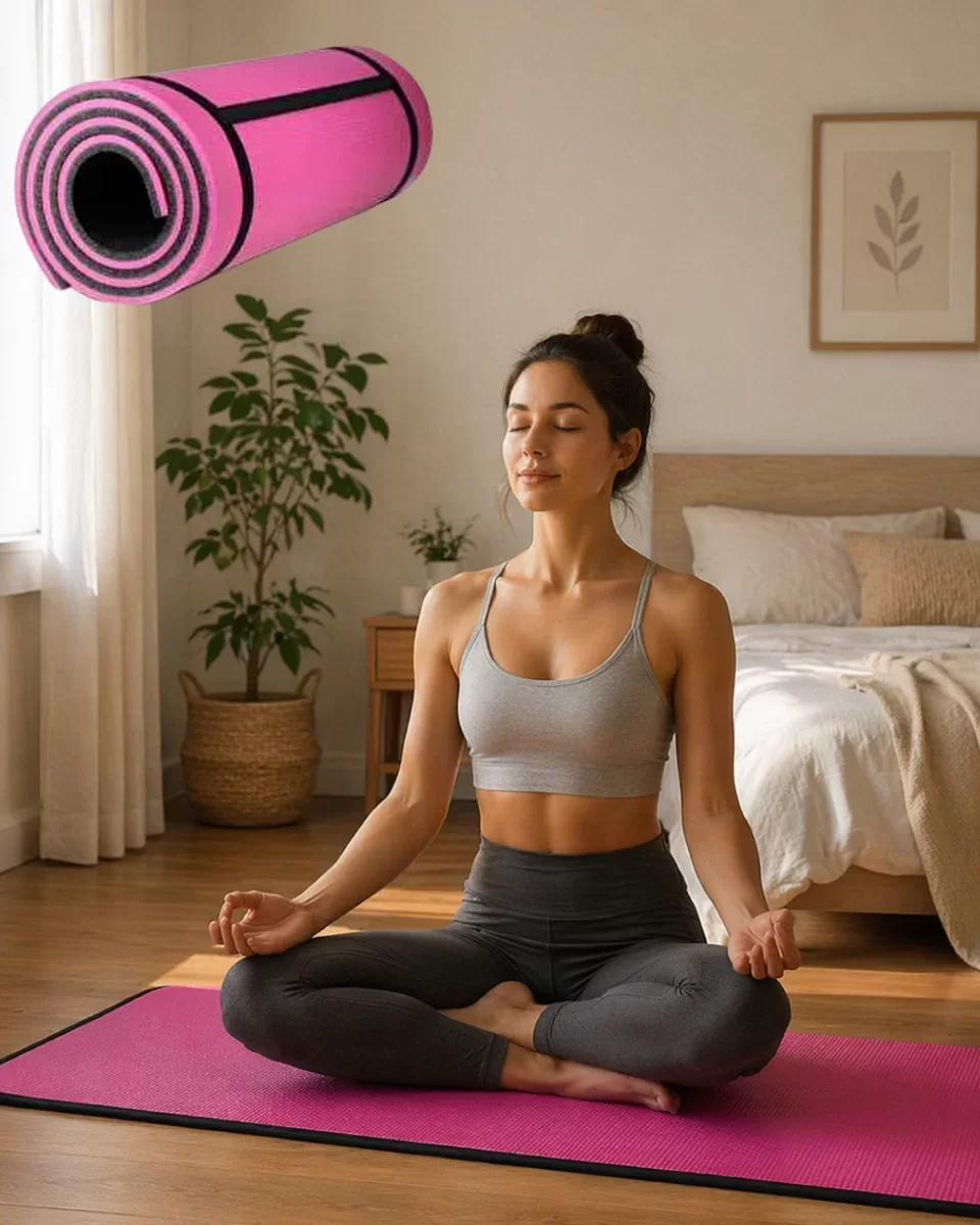 10mm Pilates ve Egzersiz Matı - Kaymaz Taban Konforlu Spor Minderi ve Yüzey Tasarımı