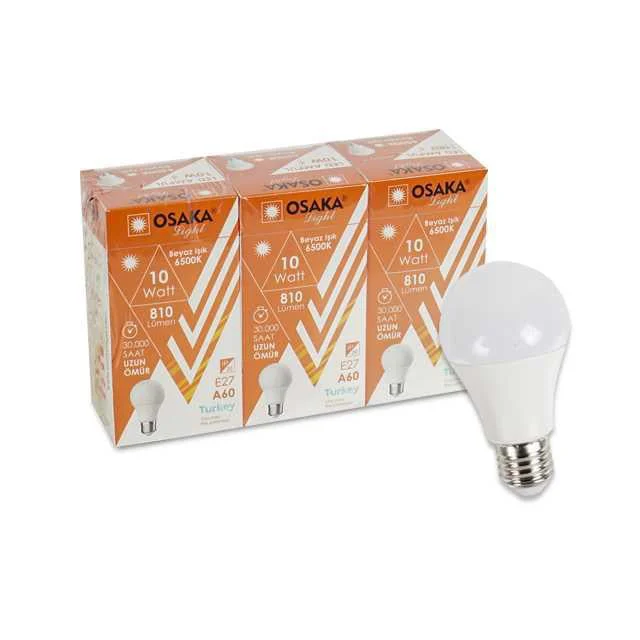 10W 3lü Beyaz LED Ampül - Enerji Tasarruflu Uzun Ömürlü Aydınlatma Fiyatı, Yorumları ve Özellikleri