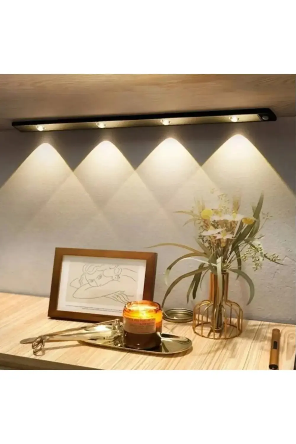 10W 6400K / 4000K / 3200K 40cm Bella Şarjlı Sensörlü Yatay Led Ba