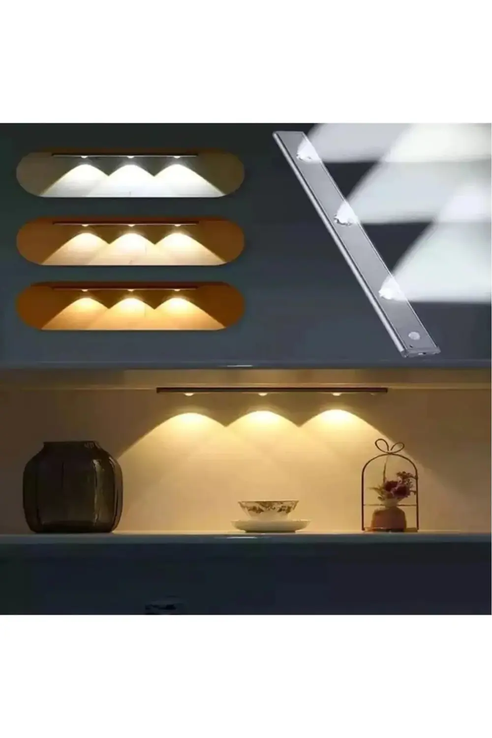 10W 6400K / 4000K / 3200K 40cm Bella Şarjlı Sensörlü Yatay Led Ba