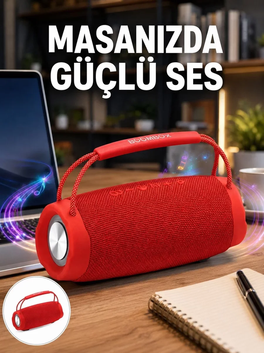 10W Güçlü Stereo Ses Sunan IPX6 Bluetooth Hoparlör Yeni Nesil - Taşınabilir ve Su Geçirmez