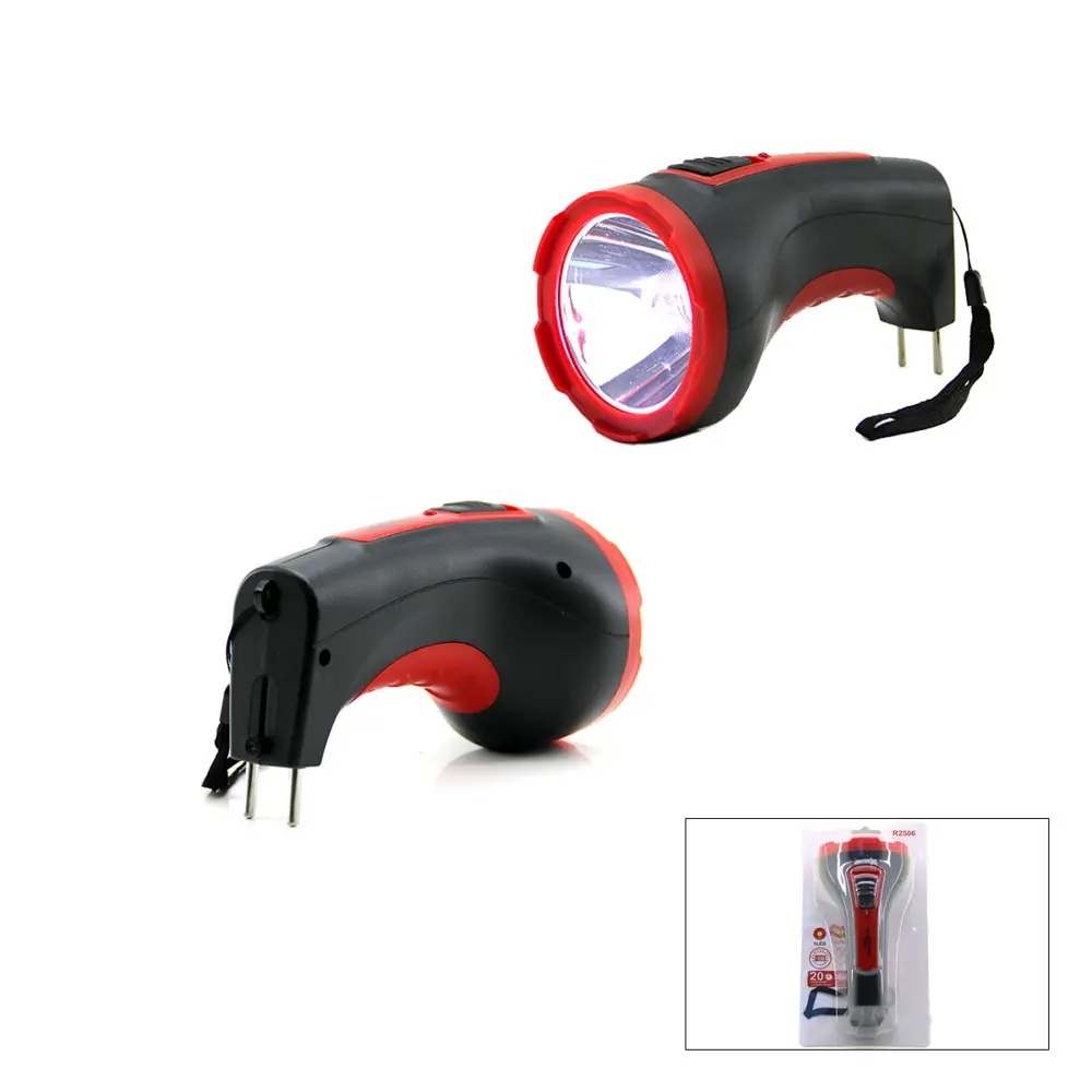 10W TEK LED BOMBELİ GÖVDE FİŞ ŞARJLI EL FENERİ UZUN MESAFELİ KAMB