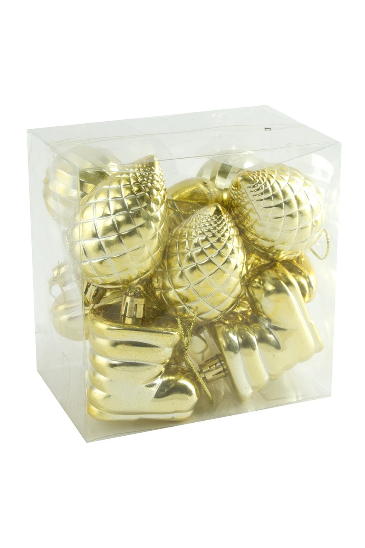 11 Adet Düz Cici Yılbaşı Ağaç Süsü