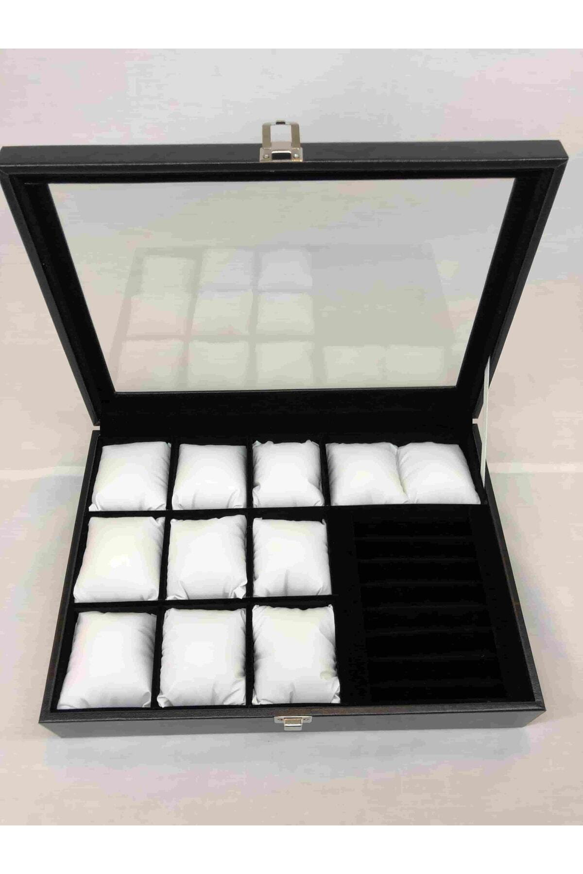 11 Adet  Kol Saati Ve Takı Yüzük Kolye Bileklik Kutusu Dekoratif 
