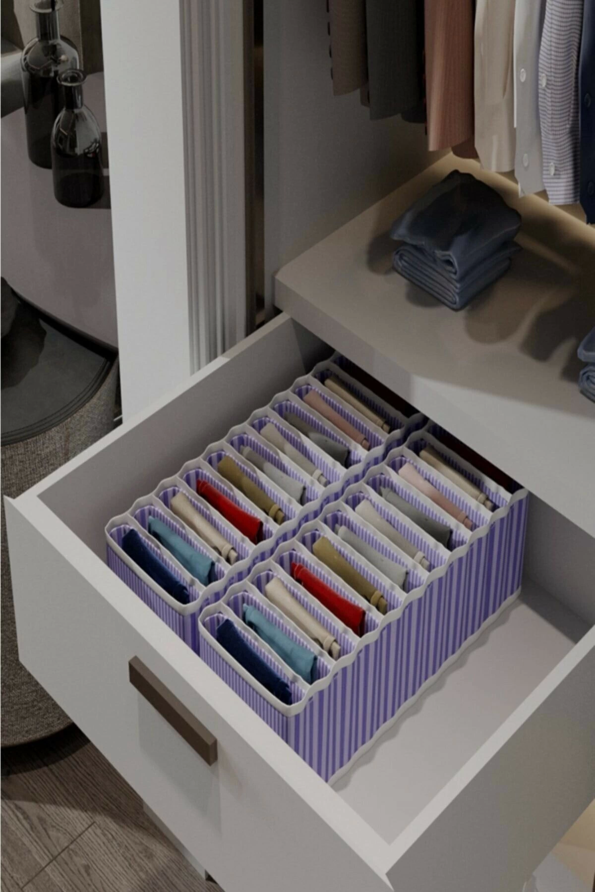 11 Bölmeli Dolap Ve Çekmece Içi Düzenleyici Akordiyon Organizer M