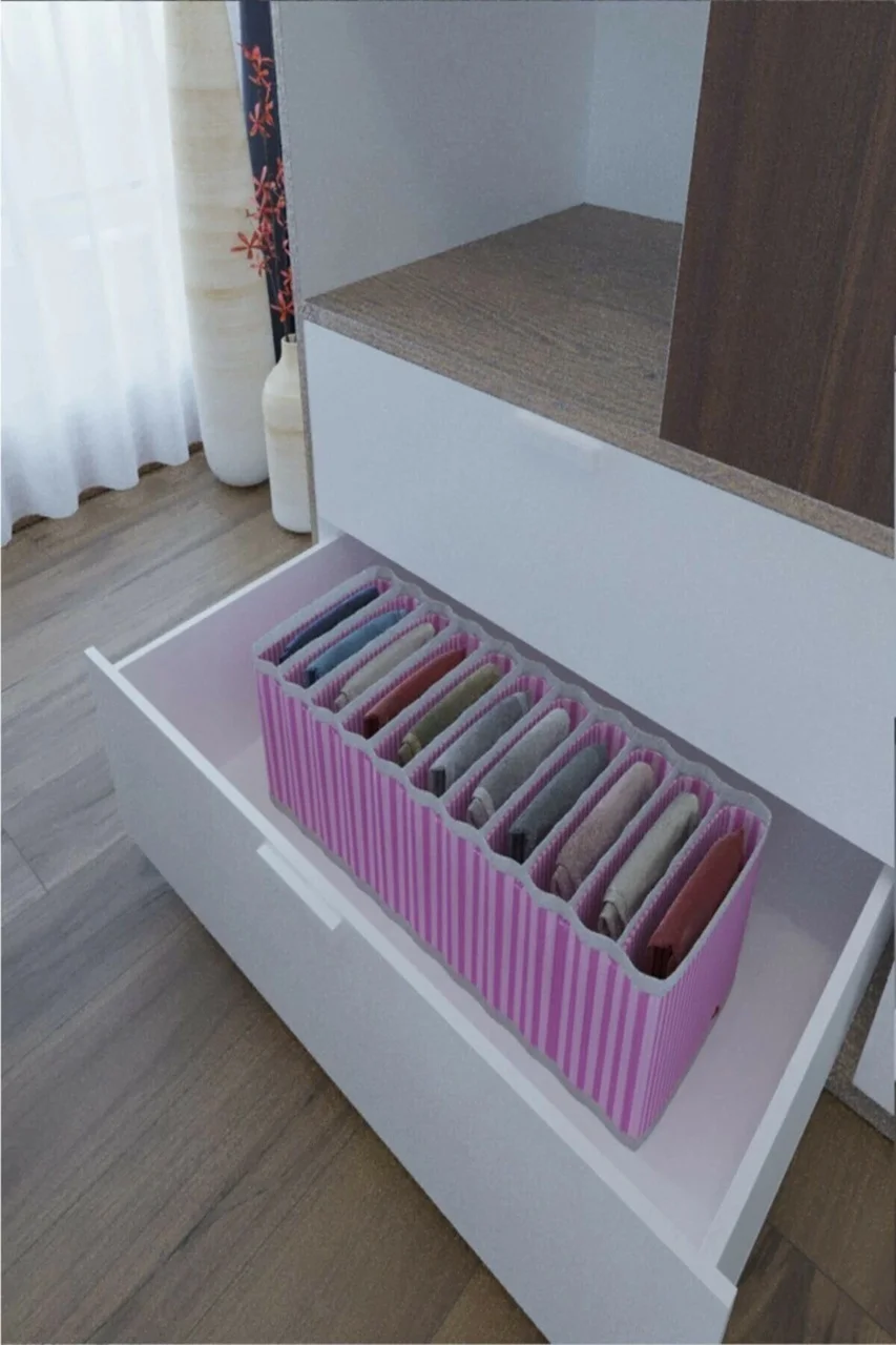 11 Bölmeli Dolap Ve Çekmece Içi Düzenleyici Akordiyon Organizer M