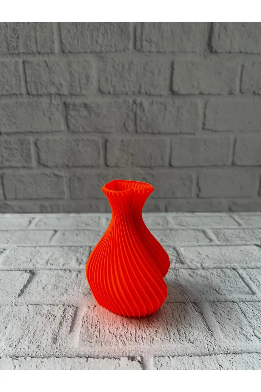 11 Cm Turuncu Kalp Formlu Mini Vazo Es Dekoratif Obje