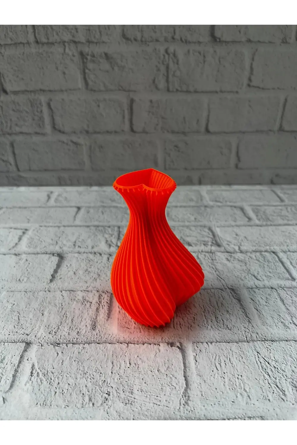 11 Cm Turuncu Kalp Formlu Mini Vazo Es Dekoratif Obje