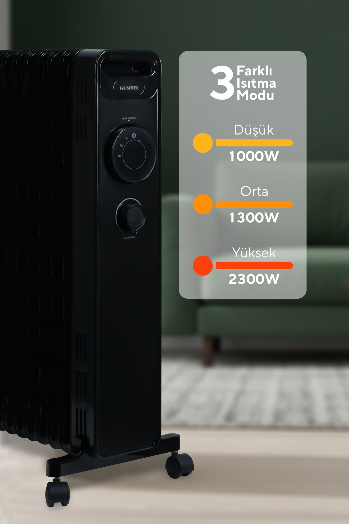 11 Dilim Siyah Radyatör KUM1230S