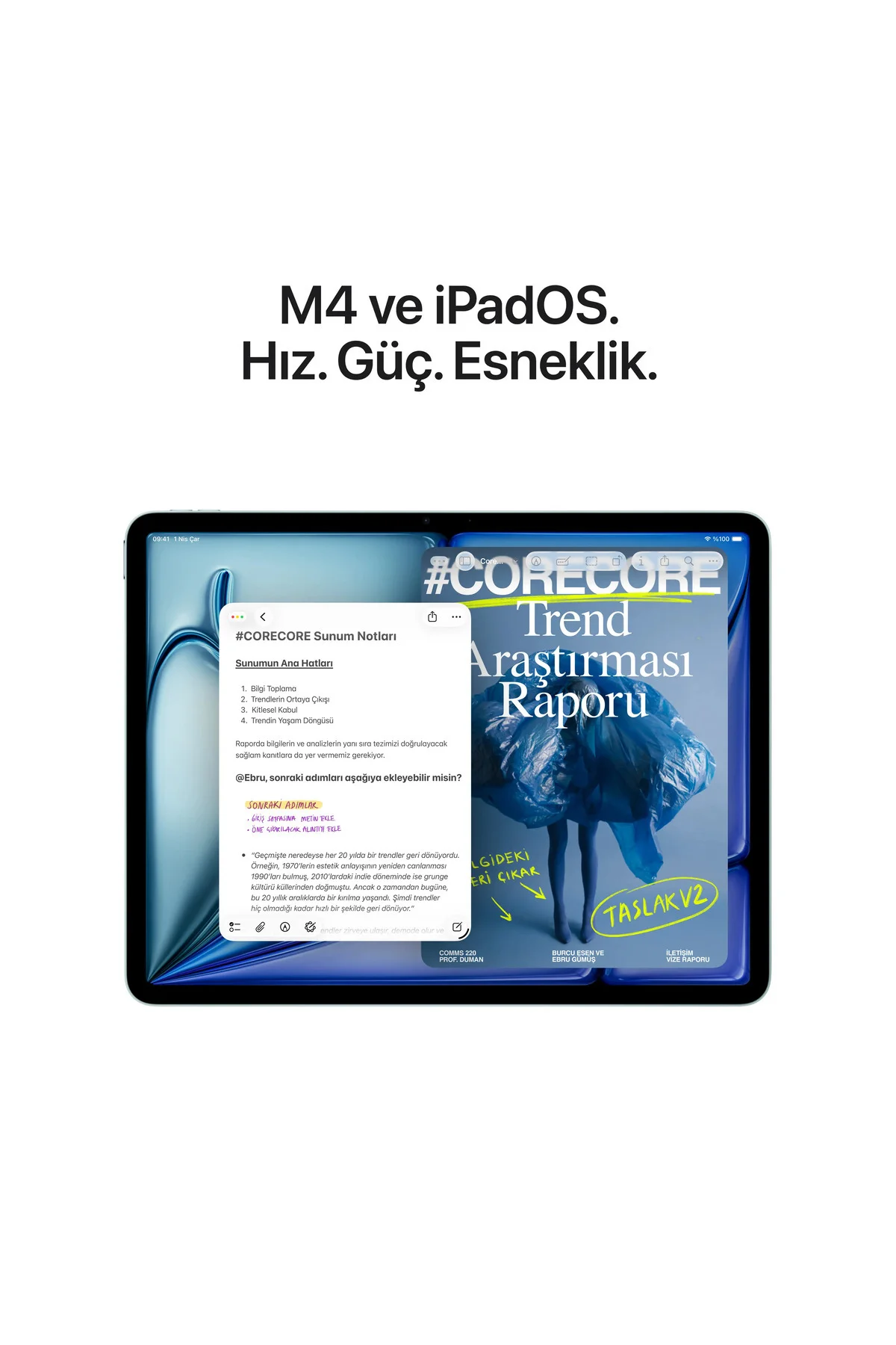 11" iPad Air Wi-Fi 128GB Uzay Grisi (M4 işlemcili)