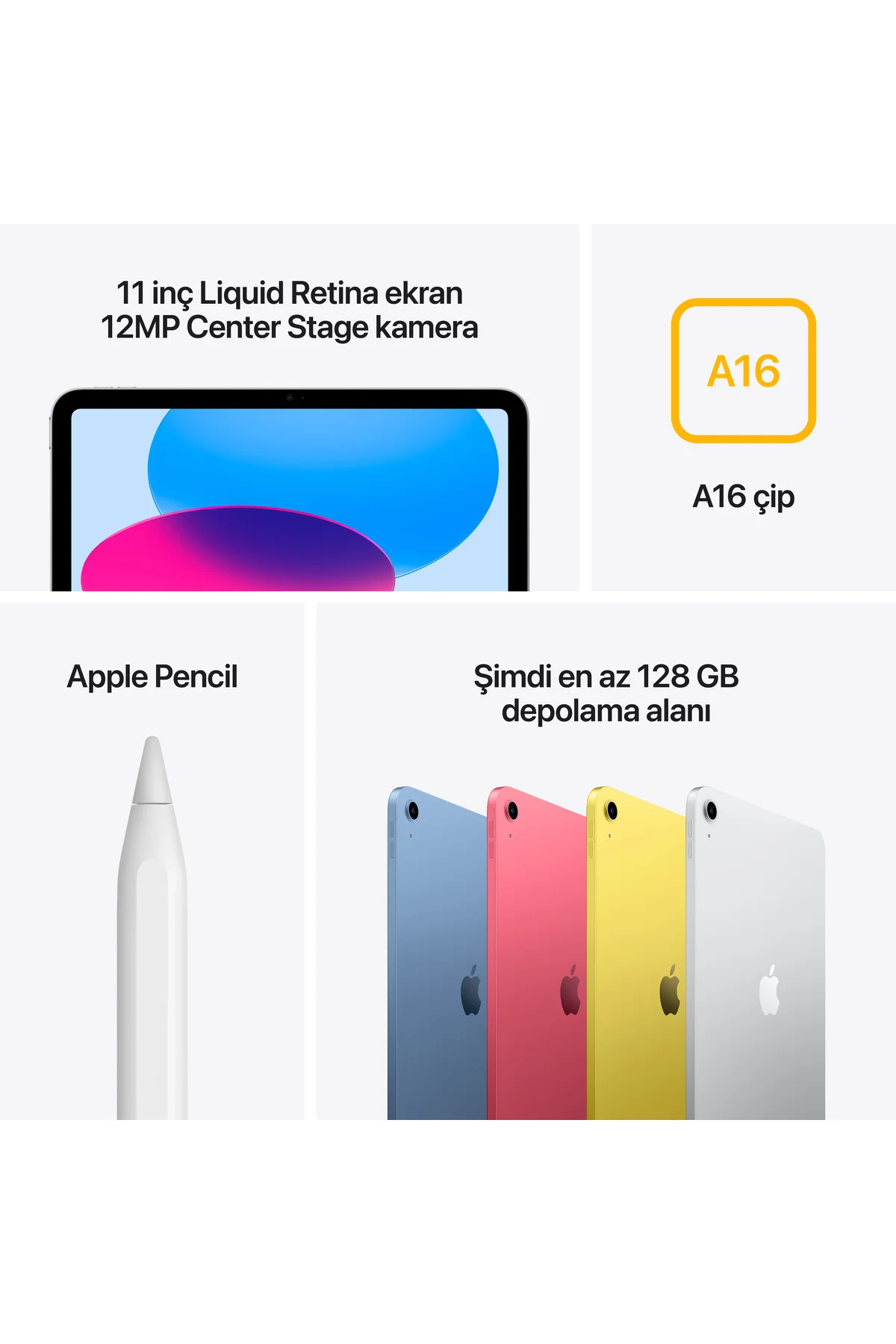 11" iPad Wi-Fi 128GB - Sarı