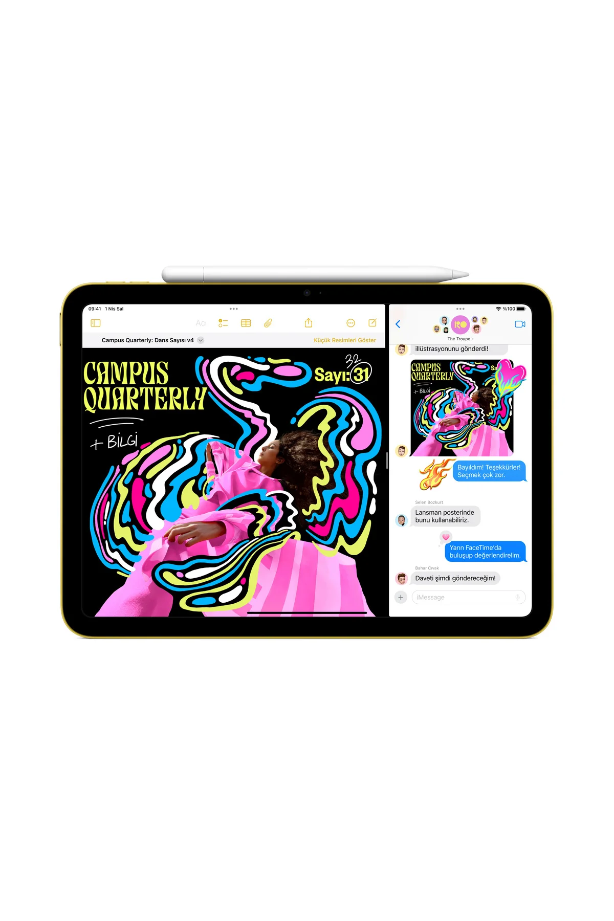 11" iPad Wi-Fi 128GB - Sarı - Görsel 4