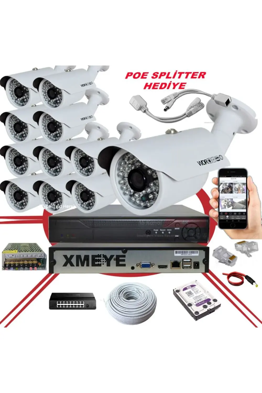 11' li 5 MP 1940P Sensör 6 MP Sony Lens Metal Kasa Yapay Zeka Des