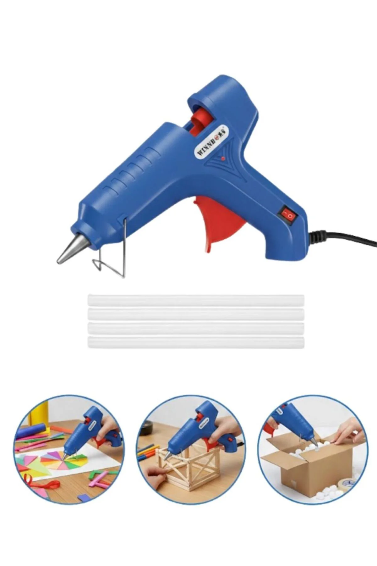 11 Mm Silikon Uyumlu 100 W Güçlü Silikon Tabancası 5 Adet Silikon
