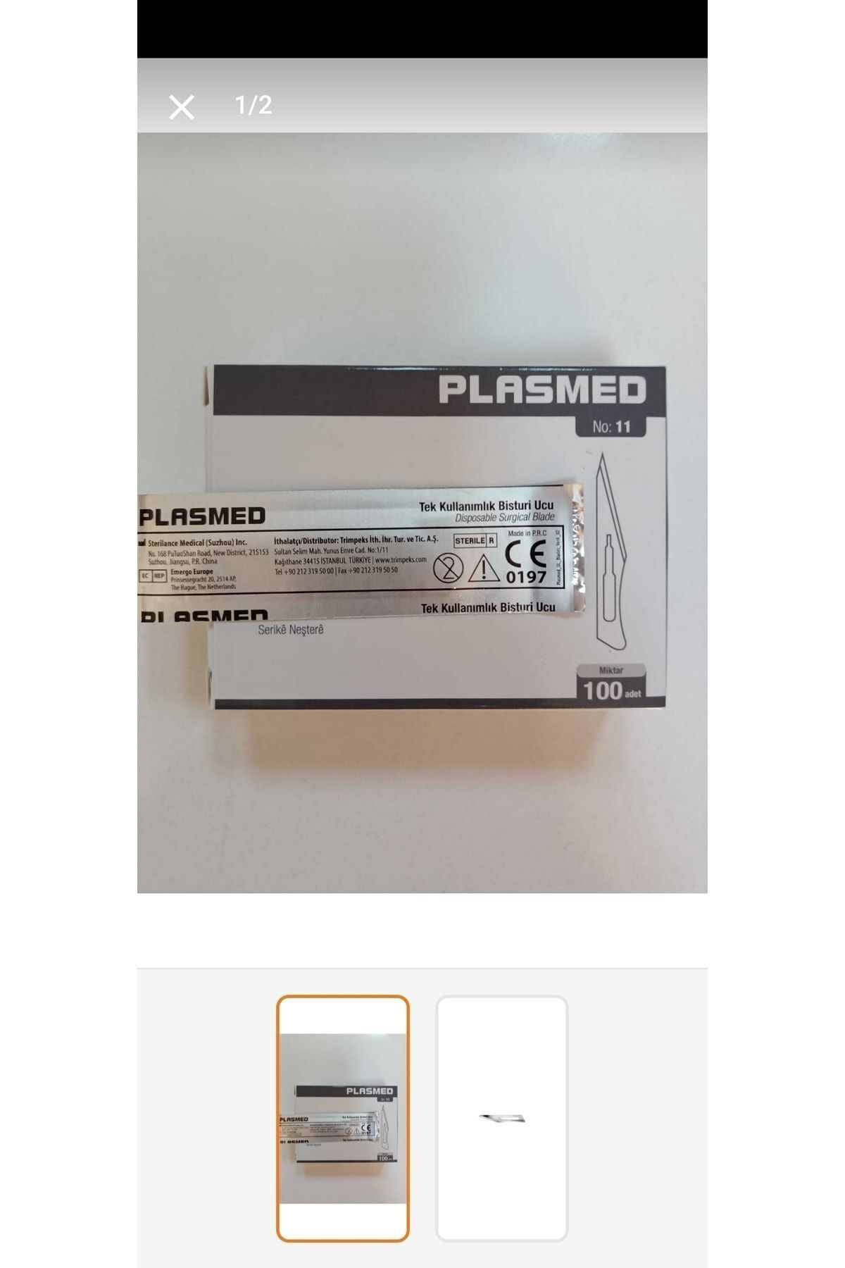 Plasmed 11 No Bistüri Ucu 6 Paket ( 600 Adet )