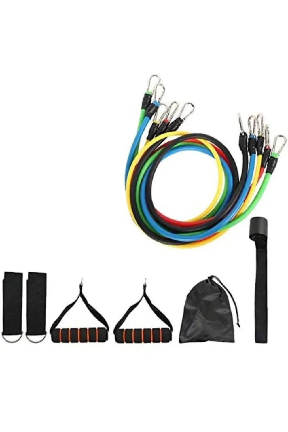 11 Parça Çok Fonksiyonlu Spor Egzersiz Bandı Seti